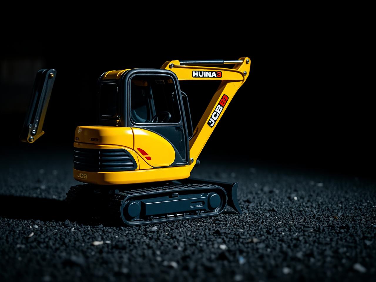 RC excavator bucket close-up during a Digger Squad event